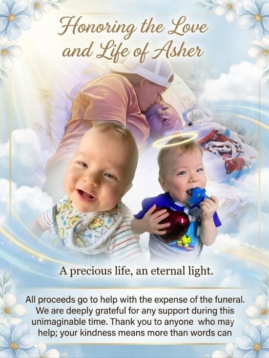 Other - Memorial Wall Art Print - Blue/White Comfort Tribute